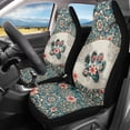 thumbnail image 2 of Jeiento Cute Paw Car Seat Covers Set of 2 Breathable Boho Flower Front Seat Cover Removable Automotive Accessories Elastic Fabrics Universal for Cars Truck SUV Van, Easy to Clean, 2 of 7