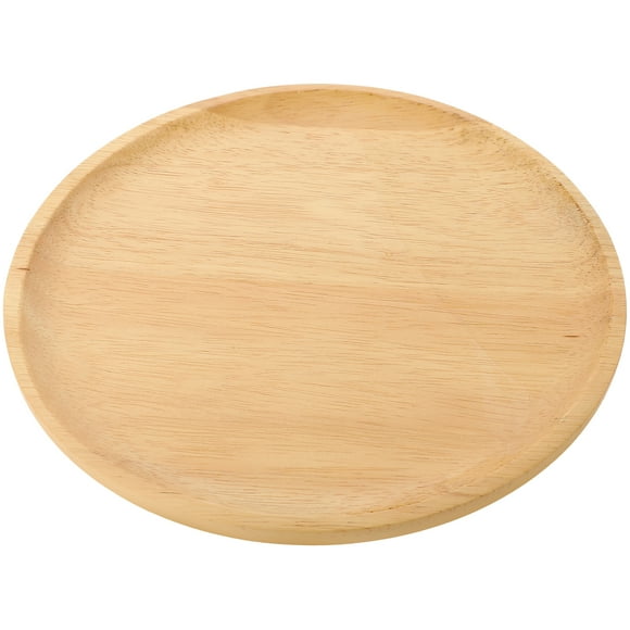 Wood Plate Wood Dinner Plate Round Charcuterie Board Dessert Wooden Tray Dish