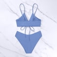 thumbnail image 6 of ylioge Womens Bathing Suits Two Piece Bikini Sets Built in Bras Swimsuits Ladies Trendy Solid Adjustable Low Rise Swimwear Set, 6 of 6