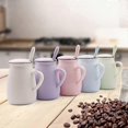 thumbnail image 2 of Blue Coffee Mugs Cups 12oz Ceramic Cute Creative Coffee Mugs Sets with Lid and, 2 of 5