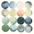 thumbnail image 3 of Popp, Grace 12x12 Black Modern Framed Museum Art Print Titled - Pastel Hoops I, 3 of 5