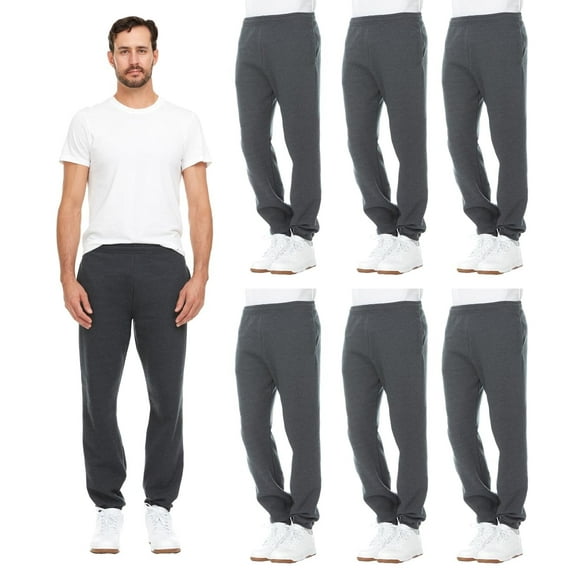 BILLIONHATS 6 Pack of Wholesale Mens Jogger Sweatpants, Homeless Shelter Donation Case, Comfy Bulk Joggers for Men