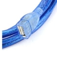 thumbnail image 3 of 1.5m transparent blue USB high-speed 2.0 male-to-female extension cable all copper braided mesh shielded with magnetic ring data cable, 3 of 5
