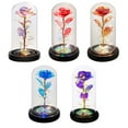 thumbnail image 5 of Christmas Rose Gift for Women Christmas Flower Gifts for Her Gifts for Women Birthday Xmas Gift for Mom,Colorful Light Up Rose in A Glass Dome,Gift for Her,Valentines,Anniversary, 5 of 5