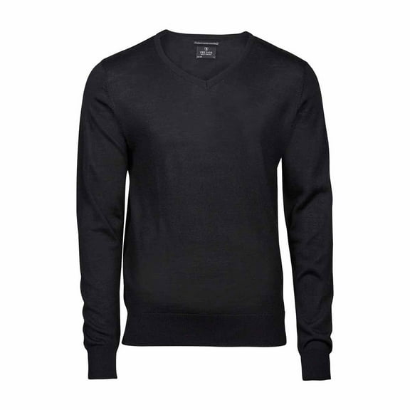Tee Jays Mens Knitted V Neck Sweater
