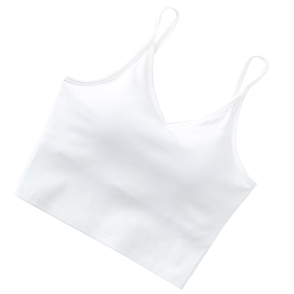 MUSEYA 1Pc Women Halter Neck Cotton Camisole With Chest Pad Easy to Wear Breathable Yoga