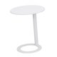 thumbnail image 3 of Mesita auxiliar pequeña, moderna, minimalista, de metal con base, pequeña mesa de pedestal decorativa. Blanco, 3 of 9