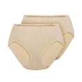 thumbnail image 2 of Exquisite Form 51070261A Control Top Slimming Body Shaper Panties, Medium Control, Lace, 2-Pack, 2 of 6