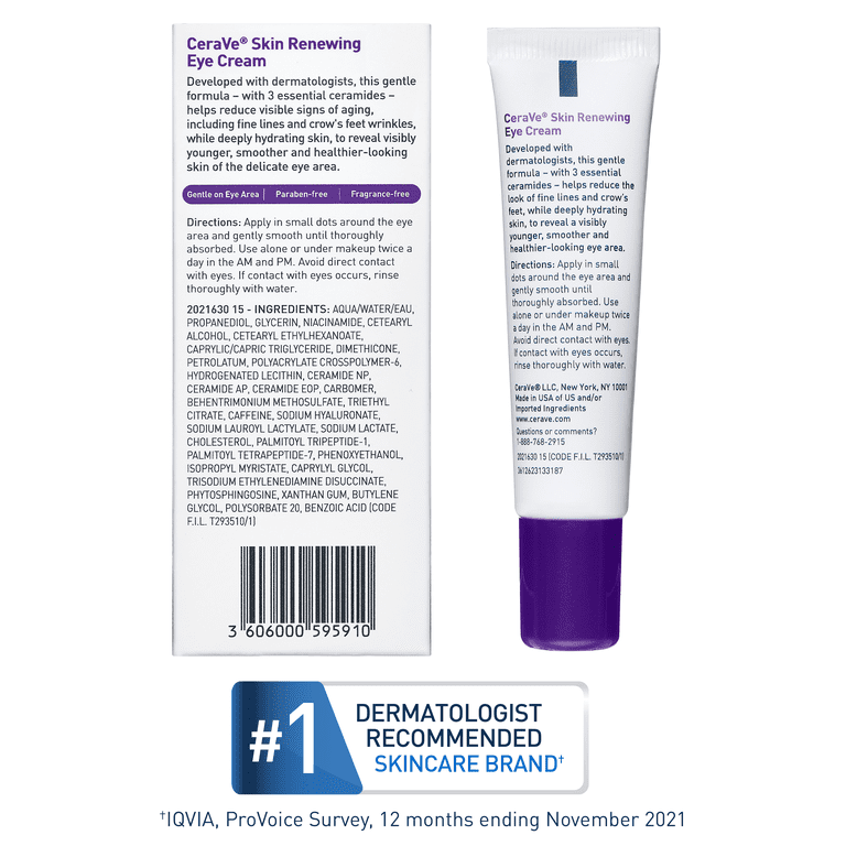 Skin Renewing Eye Cream with Caffeine & Peptides, 0.5 fl oz photo 4
