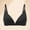 Black, variant on Women'S Deep V Front Closure Triangle Cup Seamless Wireless Bra Coral Powder L