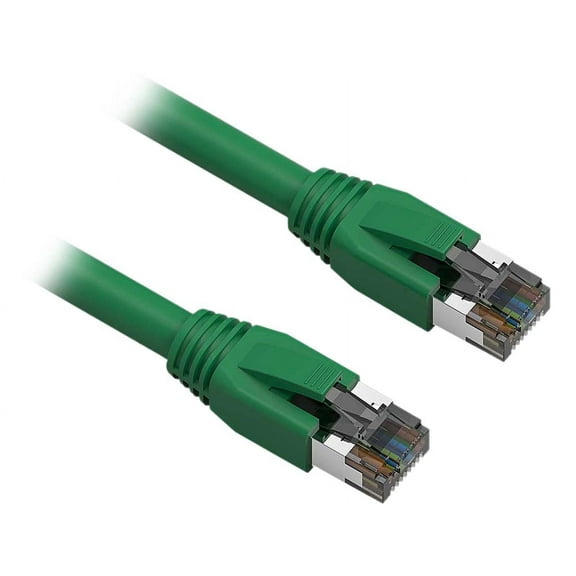 Nippon Labs Cat8 RJ45 1FT Ethernet Patch Internet Network LAN Cable, Indoor/Outdoor, 24AWG, Shielded Latest 40Gbps 2000Mhz, Weatherproof S/FTP for Router, PS4, PS5, Xbox, PoE, Switch, Modem (Green)