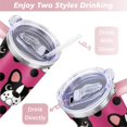 thumbnail image 5 of Personalized Dog Lover Gift Idea - 40oz Insulated Tumbler with Straw for Women - Non-Slip Handle Coffee Travel Cup, 5 of 7
