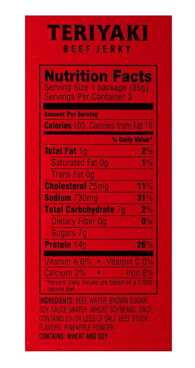 Jerky Variety Pack: 3 Original Flavored, 3 Tender Bites, 3 Teriyaki (1.25 Ounces Per Package)