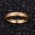 thumbnail image 2 of 4mm Gold Hammered Tungsten Ring for Women Multifaceted Wedding Band Burshed Finish, 2 of 6