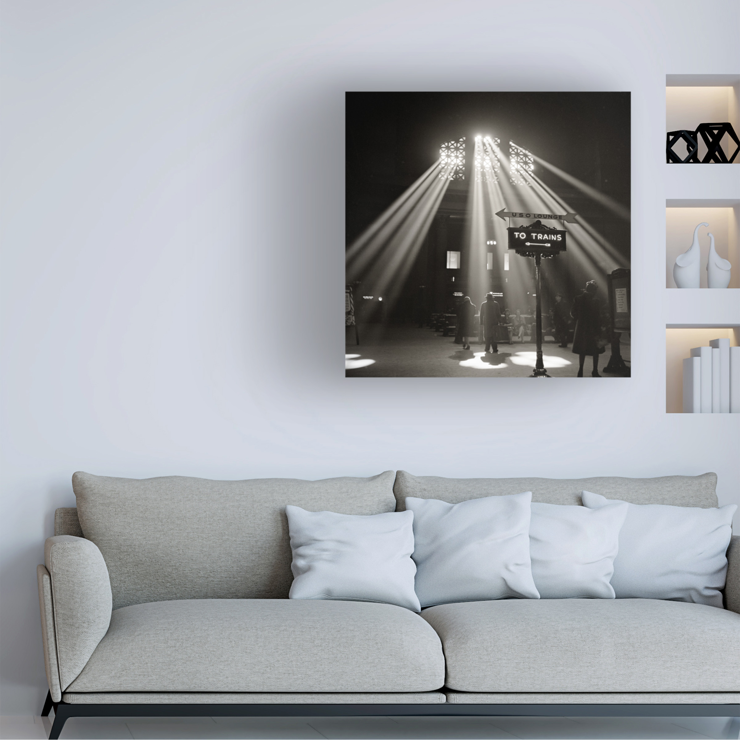 Print Collection 'Waiting Room of the Union Station Chicago' Canvas Art