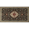 thumbnail image 1 of Ahgly Company Indoor Rectangle Traditional Black Brown Medallion Area Rugs, 8' x 12', 1 of 6