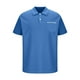thumbnail image 4 of pstuiky camisetas de hombre, Blusa de manga corta con cuello vuelto, bolsillo exterior y media cremallera de color liso para hombre camisas casuales para hombre xxl, 4 of 5