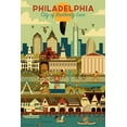 thumbnail image 3 of Philadelphia, Pennsylvania, City of Brotherly Love, Geometric City Series (100% Cotton Canvas Reusable Tote Bag), 3 of 3