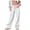 White, variant on WIZUTIZ Women's Dress Pants Breathable Casual Loose Wide Leg Sweatpants Spandex Elastic High Waist 7/8 Length Slacks Pants Solid Drawstring with Pockets Slacks Pants for Ladies Fitness Outdoor Black