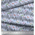 thumbnail image 3 of Soimoi Georgette Viscose Fabric Animals,Bird & Tree Modern Style Decor Fabric Printed Yard 42 Inch Wide, 3 of 3