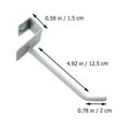 thumbnail image 4 of Phenofice Supermarket Shelf Hooks 6Pcs White Painted Square Tube For Commodity Display In Shops, 4 of 8