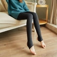 thumbnail image 4 of Women's Cable Stripe Opaque Tights, Warm Fleece Lined Tights with Control Top, 4 of 8