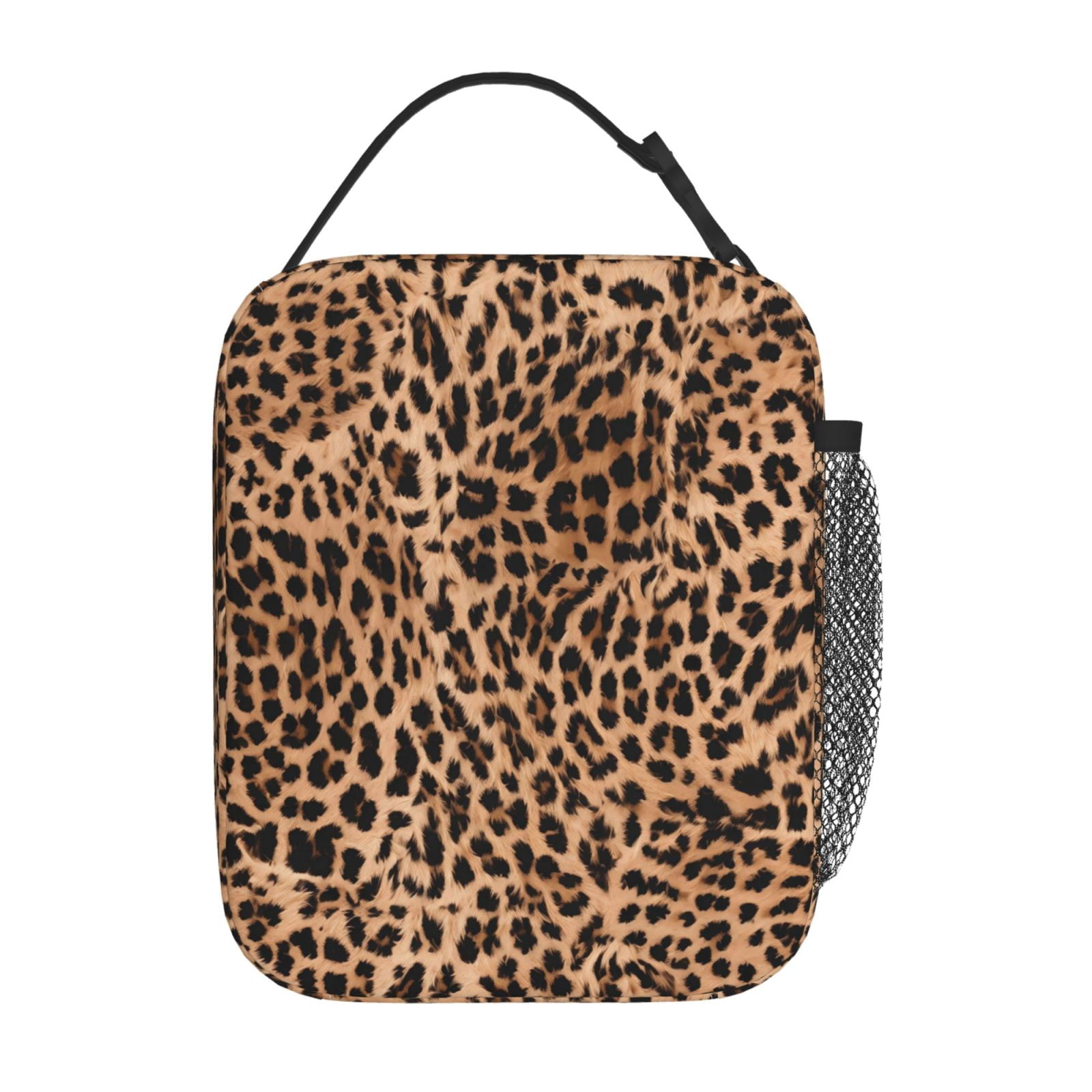 Lunch Bag For Women Men Insulated Portable Lunch Box Bento Box Office Picnic Travel Cooler Bag Leopard Print Pattern