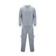 thumbnail image 3 of Letdown Men's Tracksuit Sweatsuits 2 Piece Set Long Sleeve Causal Full Zip Running Sports Casual Athletic Jogging Warm Up Sets (Light Gray, XS), 3 of 8