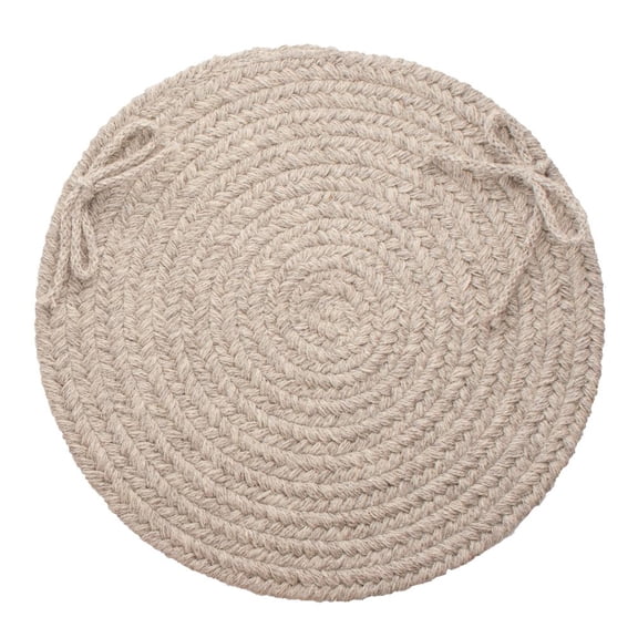 Rhody Rug Solid Lt. Gray Wool 15" Chair Pad