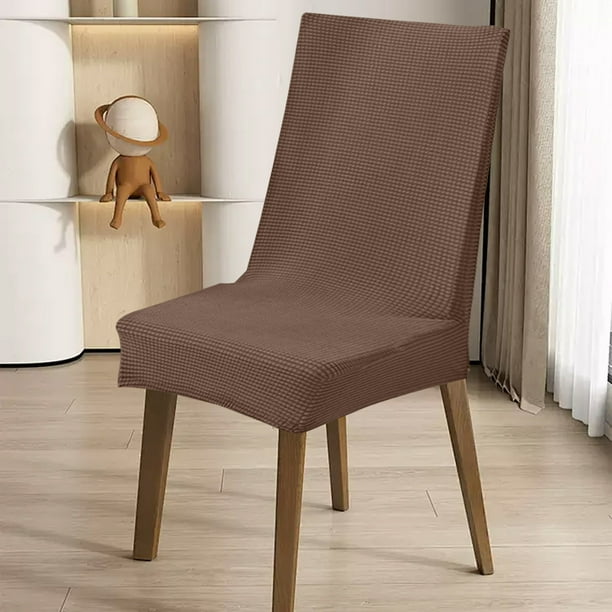 Funda de almohada de color liso cepillada de alta elasticidad para silla, funda de asiento suave y cómoda, resistente a la suciedad, funda de silla adecuada para silla de comedor, cojín suave