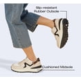 thumbnail image 4 of LUCKY STEP Womens Retro Chunky Sneakers Fashion Color Blocked Casual Shoes,Beige, 4 of 10