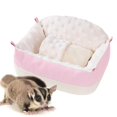 thumbnail image 6 of TOOYFUL Warm Hamster Nest, Sugar Glider Hammock, Hamster Hanging Bed, Soft Small Animal Cage, Guinea Pig House for Sugar Gliders Sleeping Pink, 6 of 10