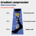 thumbnail image 3 of 6 Pairs World Famous Paintings Copper Compression Socks for Women & Men Circulation 15-20 mmhg - Better Blood Flow, Swelling, Best Support for Medical, Running, Nursing, 3 of 7