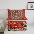 thumbnail image 5 of Homewish Vintage Boho Mandala Twin Comforter Sets,Romantic Floral Bedding Set,Orange,Light Gray Reversible,2-Piece,1 Comforter and 1 Pillowcase, 5 of 7