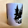 thumbnail image 5 of Coffee Quips Mugs, 12 oz, Silhouette Early Morning Fishing on the Lake Ceramic Coffee Mug, 5 of 7
