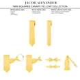 thumbnail image 6 of Jacob Alexander Men's Woven Subtle Mini Squares Pre-Tied Clip-On Neck Tie - Canary Yellow, 6 of 7