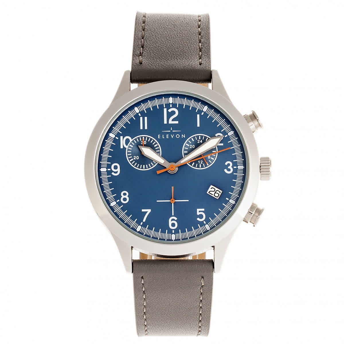 Elevon Antoine Chronograph Leather-Band Watch W/Date - Grey/Blue ...