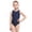 Dark Blue, variant on High-Performance Training Swimsuit for Girls – Cute Triangle One-Piece Athletic Swimwear for Swim Practice, Lessons & Competition, Ages 7–16