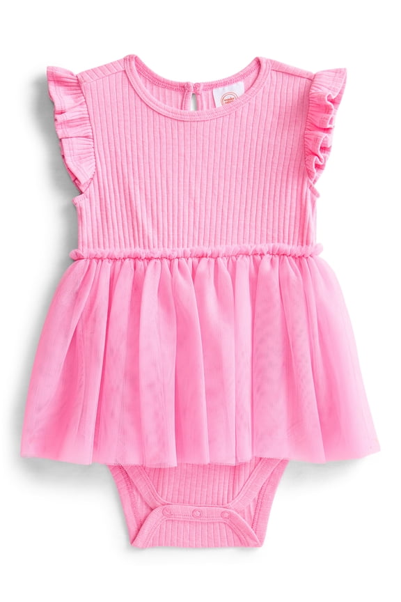 Baby Girls Tutu Bodysuit Dress, Sizes 0/3M-24M