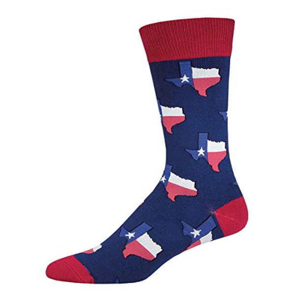 Socksmith Socksmith Mens Crew Socks "Texas" Navy One Size Walmart