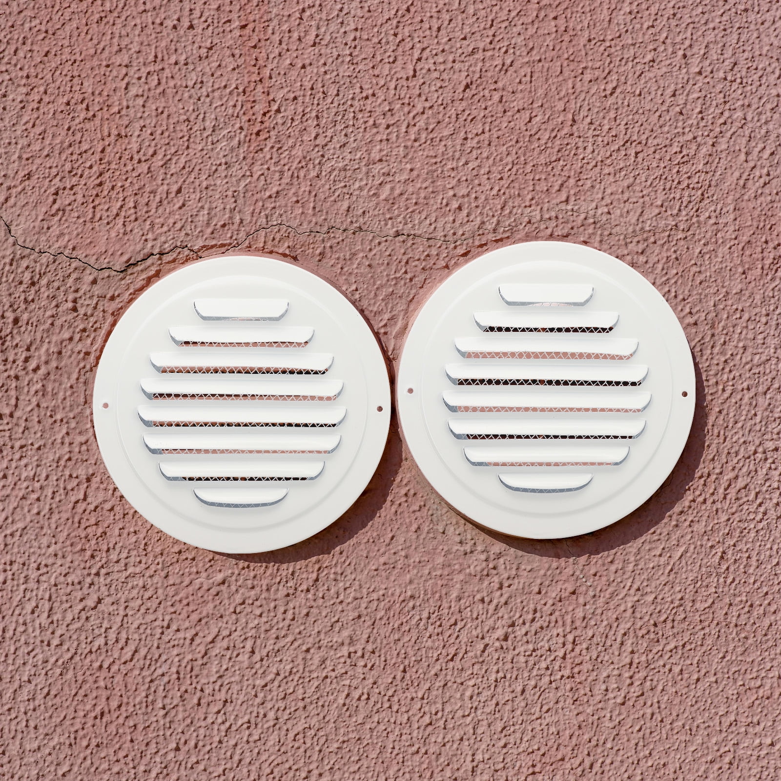 Uxcell Round Air Vents Cover 304 Stainless Steel Louver Grille for Ceiling Mount White 6 Inch