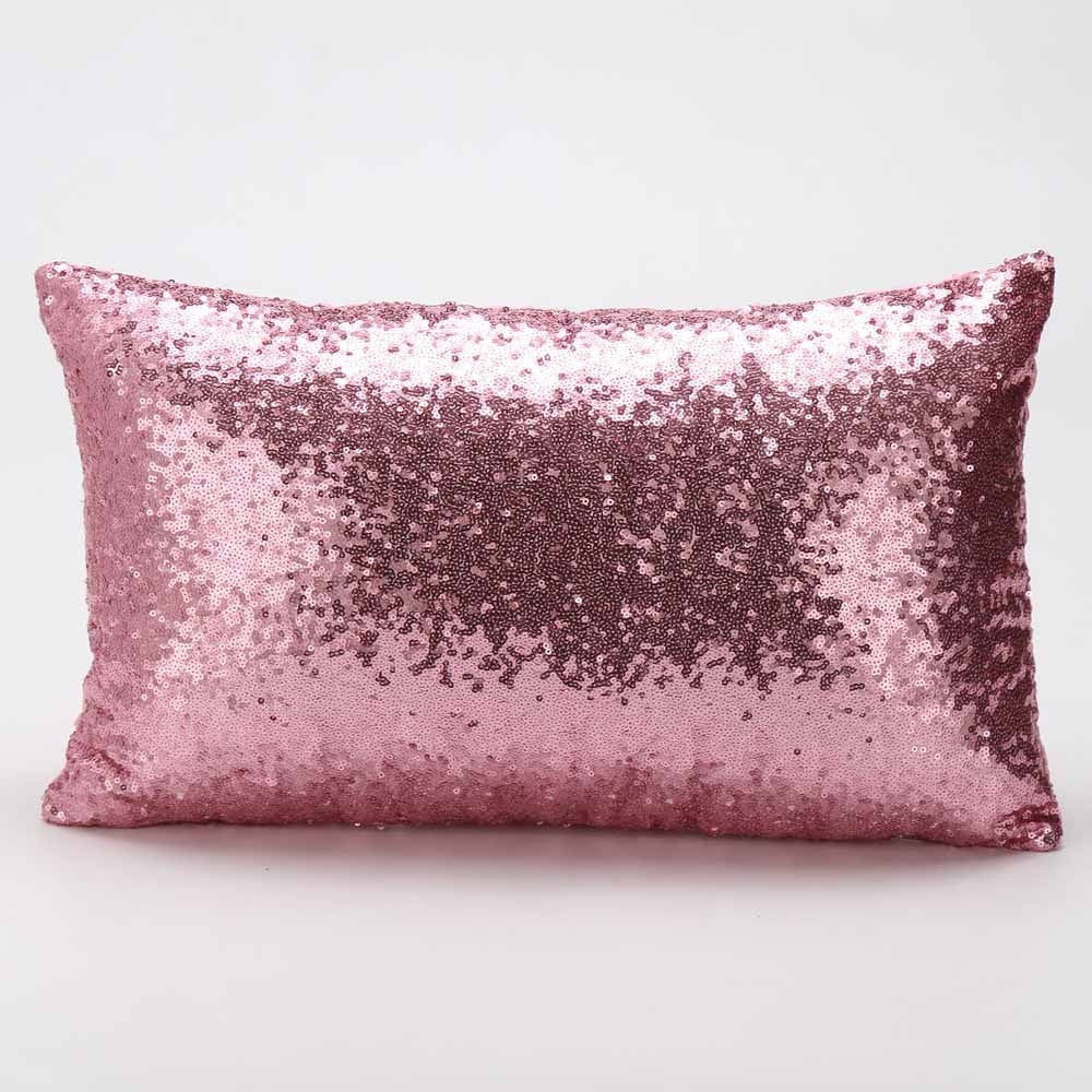 Details about   Home Textiles Solid Color Glitter Sequins Cushion Cover Sofa Car Pillowcase Cafe 