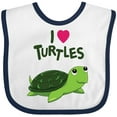 thumbnail image 3 of Inktastic I Love Turtles Boys or Girls Baby Bib, 3 of 4