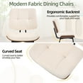 thumbnail image 5 of BFZ Mid-Century Adult Kitchen & Dining Chairs Fabric Dining Side Chairs, Beige (Set of 2), 5 of 8