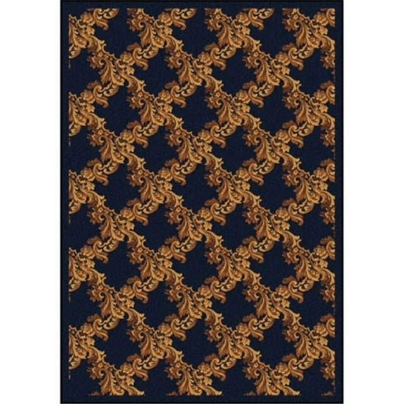 Any Day Matinee Corinth Rectangle Theater Area Rugs  04 Navy - 5 ft. 4 in. x 7 ft. 8 in.