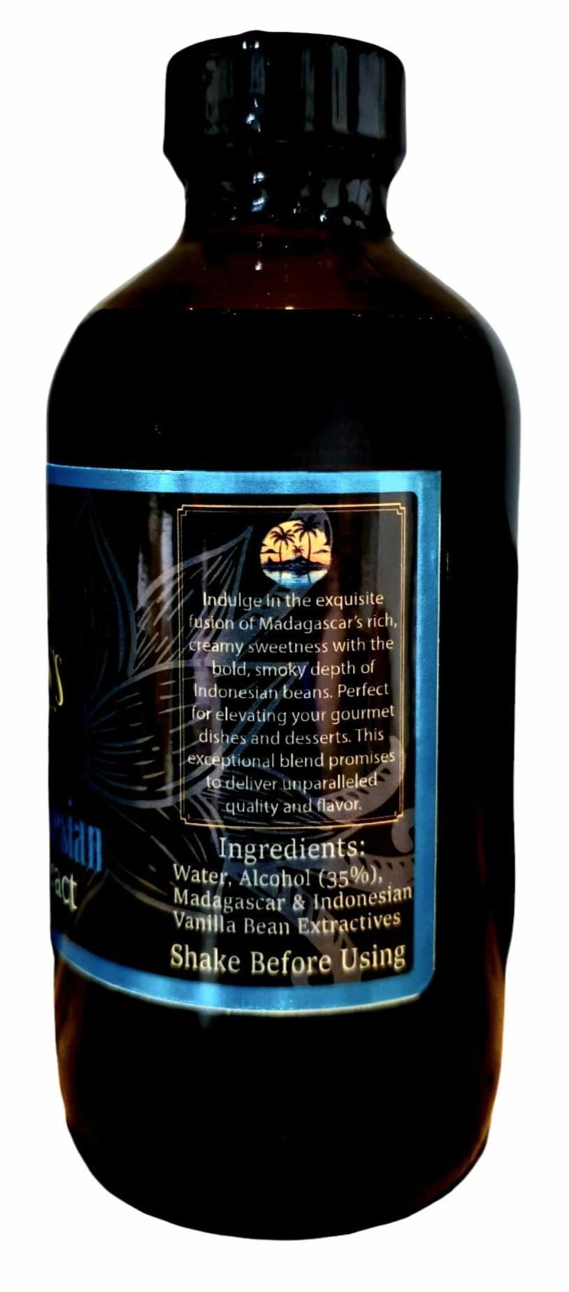 Hanson's Vanilla Co. - Pure Bourbon-Indonesian Vanilla Extract Blend - 8 oz