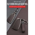 thumbnail image 3 of Key Fob Cover Compatible with Fit for Audi A4 A3 Q3 Q5 Q7 TT TTS RS3 S4 S3 A1 S6 RS4 RS6 Q2L ABS Smart Remote Key Case Keychain Case Holder Protector,Long-brown, 3 of 7