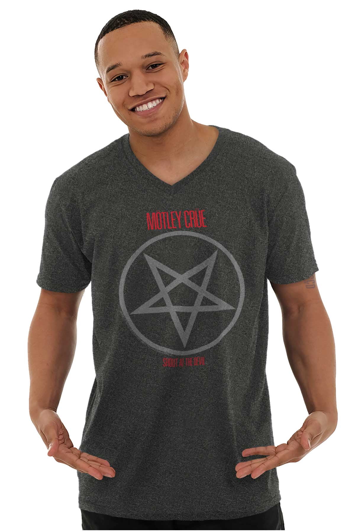 Motley Crue 80s Hair Metal Pentagram V 