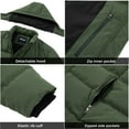thumbnail image 3 of Soularge Women's Plus Size Winter Coat Warm Puffer Jacket with Hood Winter Puffer Coat Green 3X, 3 of 7