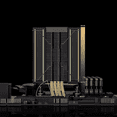 thumbnail image 7 of ID-COOLINGFROZN Frost A410 Black Gold Edition CPU Air Cooled Tower Radiator RGB LED Fan Heatsink for PC Computer Processors, 7 of 7